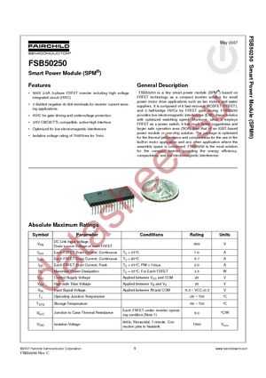 FSB50250 datasheet  